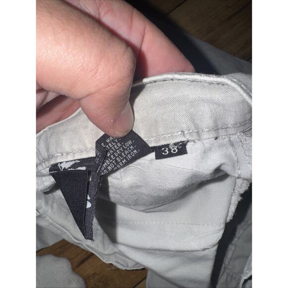 Vintage Gotcha Pleated Pants Men’s 36x32 Gray Surf Skate Y2K Casual Hemmed - Picture 10 of 10